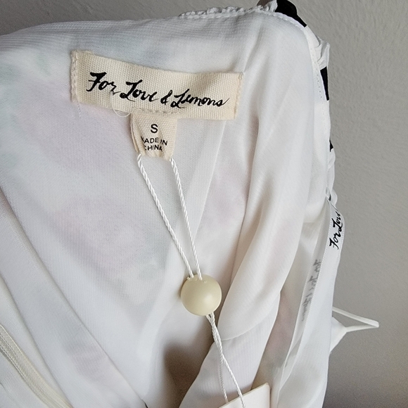 For Love & Lemons Mochi Shirred Mini Dress size S NWT - Picture 9 of 9